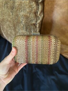 Woven Multicolor Clutch